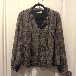 Mango Snakeskin Print Blouse